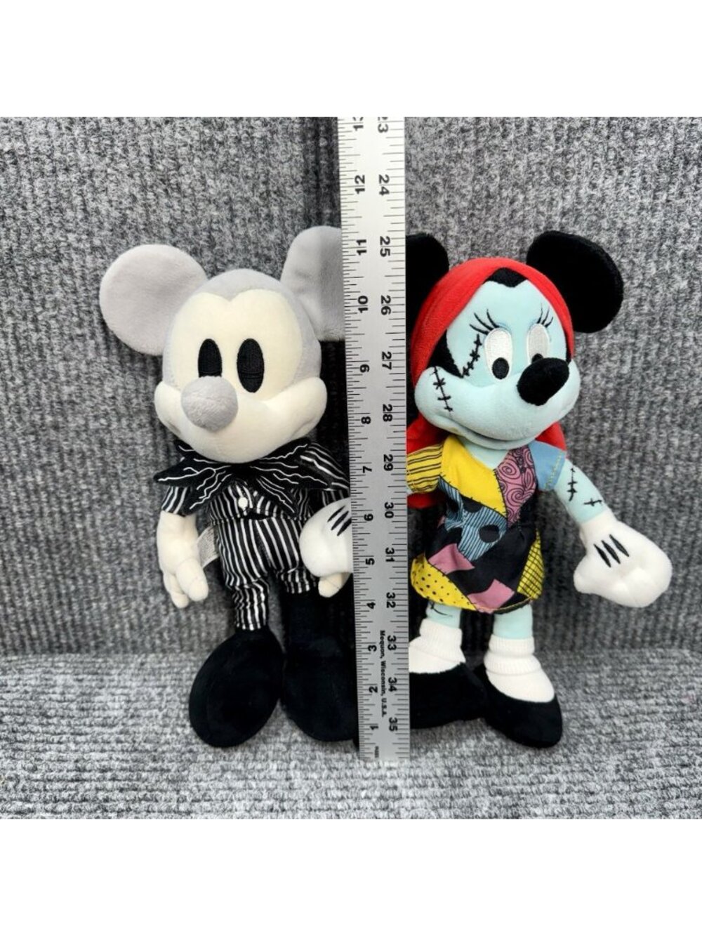 Mickey & Minnie Mouse Jack Skellington & Sally Plush Disney Hong Kong Resort Lot - Picture 2 of 8